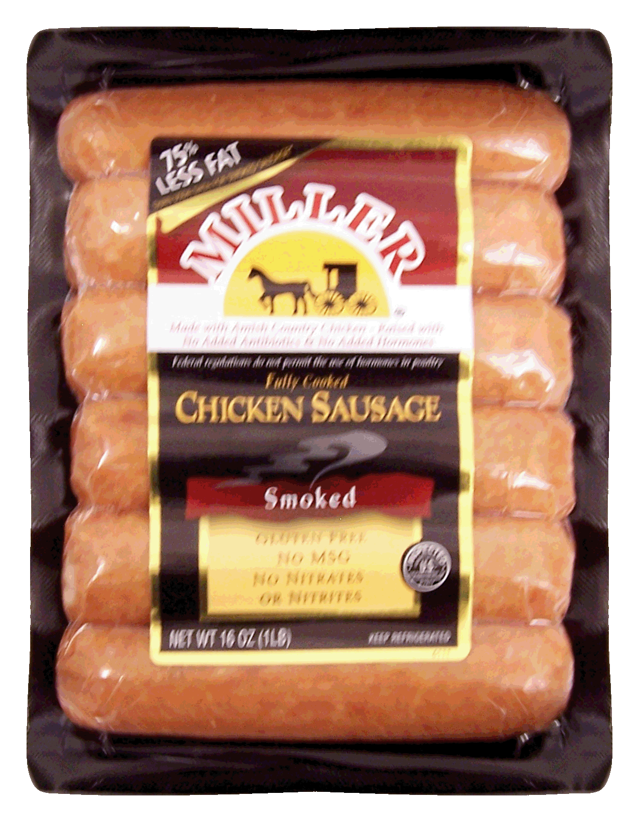 Miller  fully cooked chicken sausage, smoked, gluten free, no msg Full-Size Picture